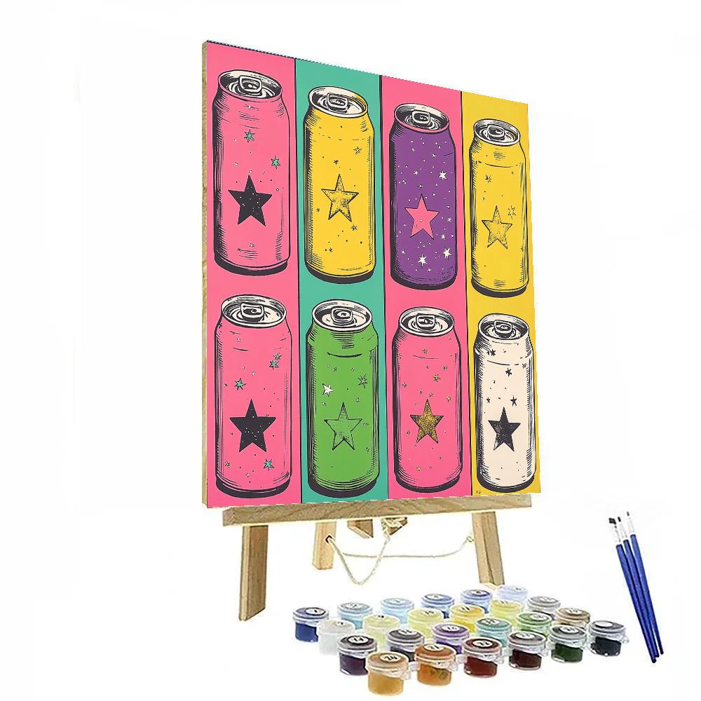 Andy Warhol Inspired Soda Can Nebula painting number kit