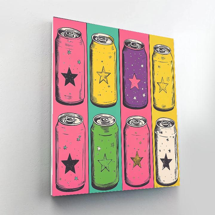 Andy Warhol Inspired Soda Can Nebula painting number kit