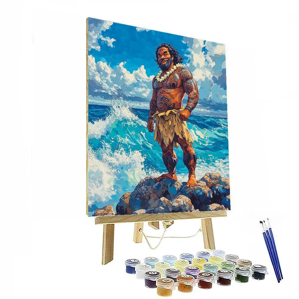 Maui’s Ocean Wave Dance Disney Inspired painting number kit