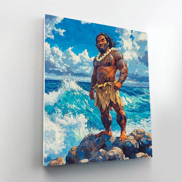 Maui’s Ocean Wave Dance Disney Inspired painting number kit