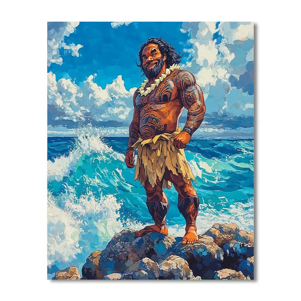 Maui’s Ocean Wave Dance Disney Inspired painting number kit