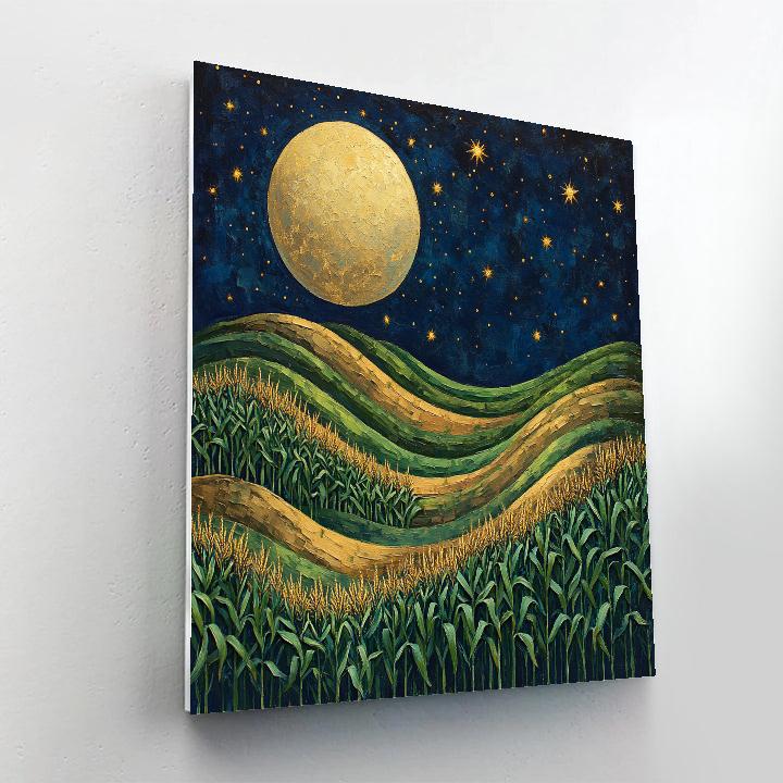 Frida Kahlo Inspired Corn Moon Over Terraced Dreams Number painting