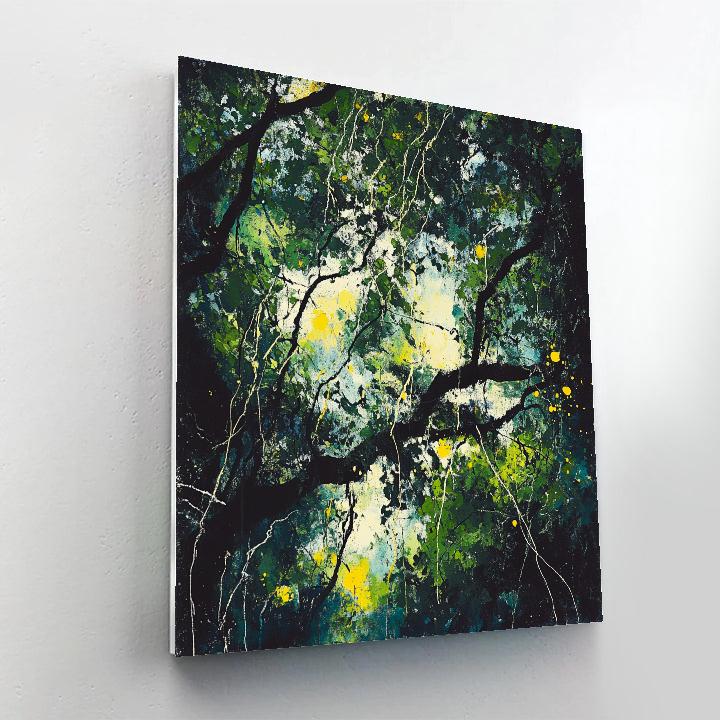 Jackson Pollock Inspired Forest Canopy Drips Paint by numbers kits