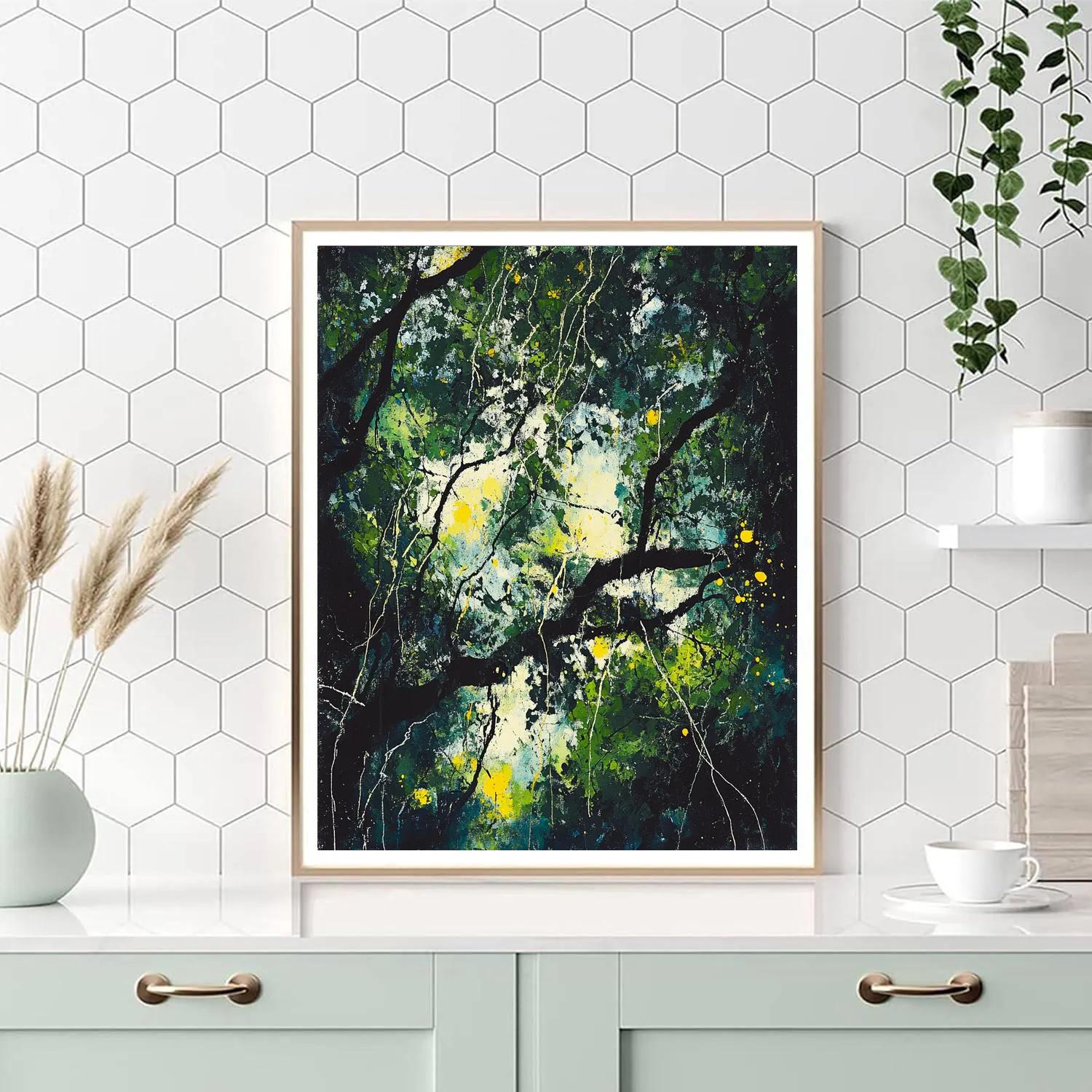 Jackson Pollock Inspired Forest Canopy Drips Paint by numbers kits