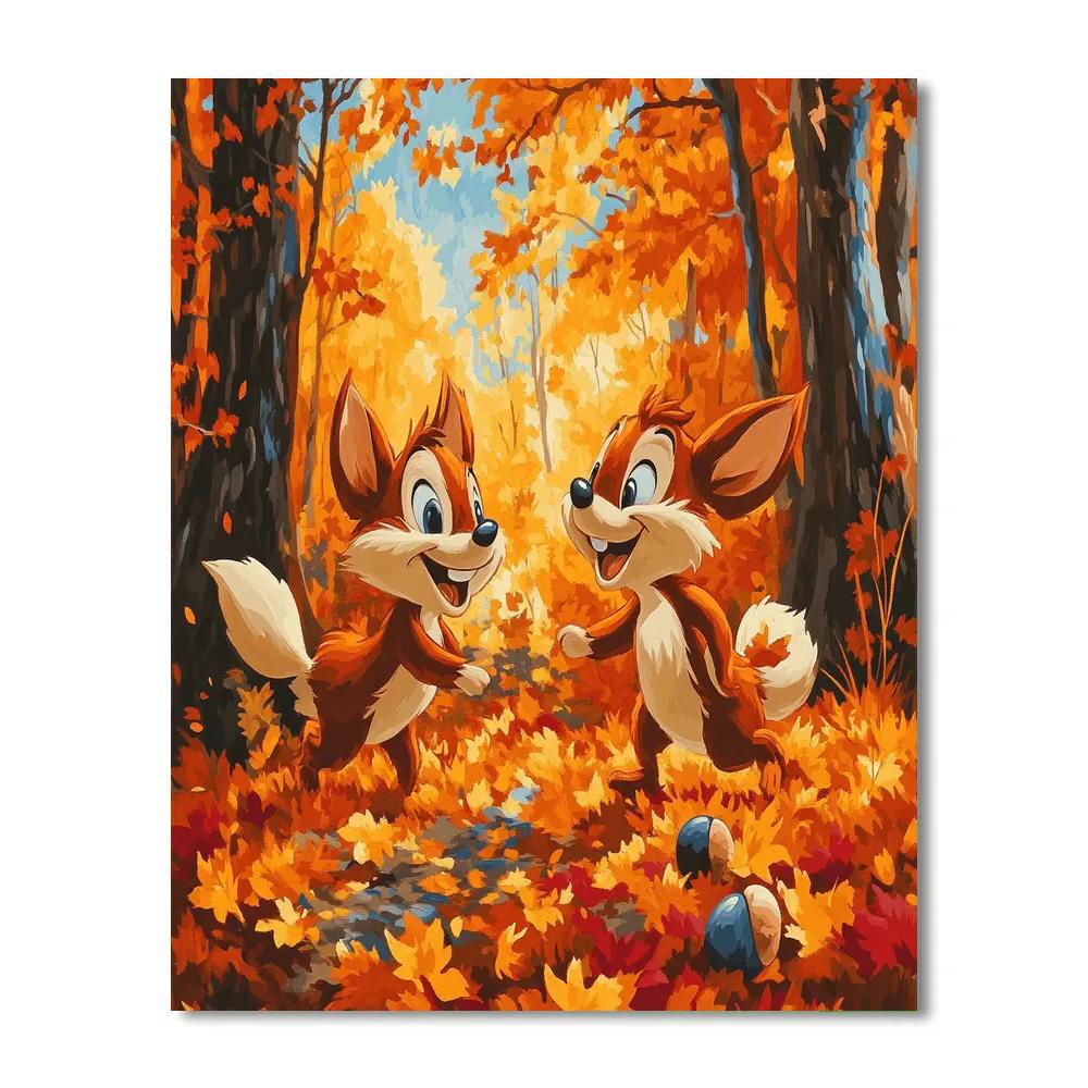 Chip And Dale’s Nutty Adventure Disney Inspired DIY paint by numbers