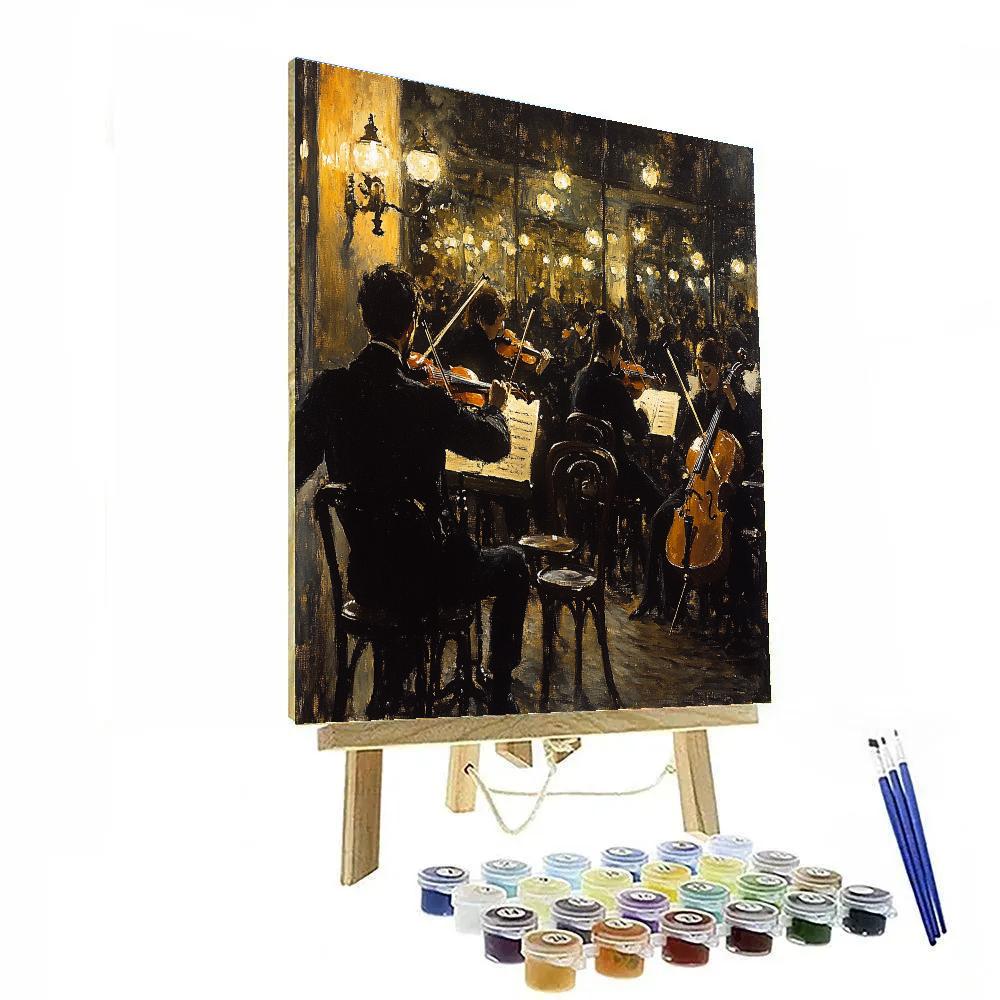 Degas Inspired Cafe Musicians At Night Paint by numbers kits