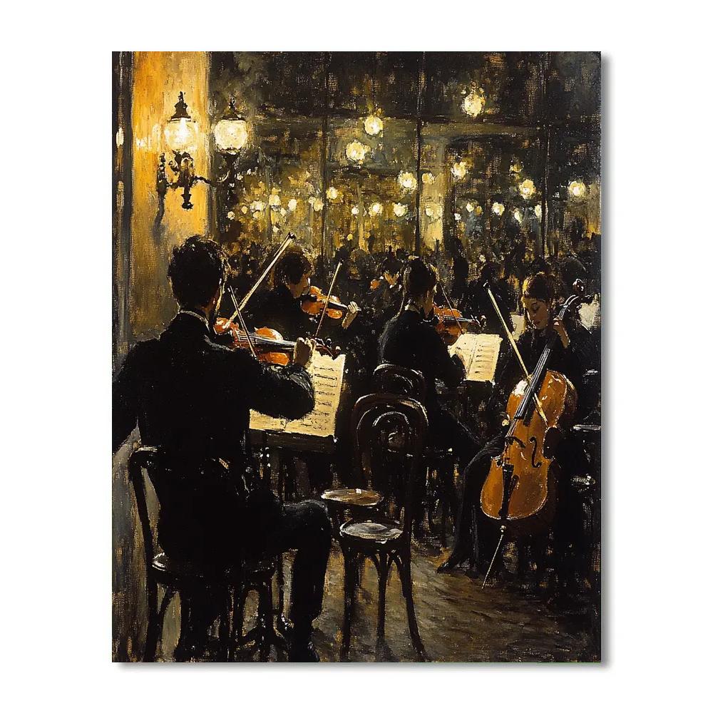 Degas Inspired Cafe Musicians At Night Paint by numbers kits
