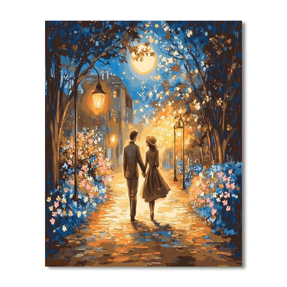 Lady And Tramp’s Moonlight Stroll Disney Inspired DIY paint by numbers
