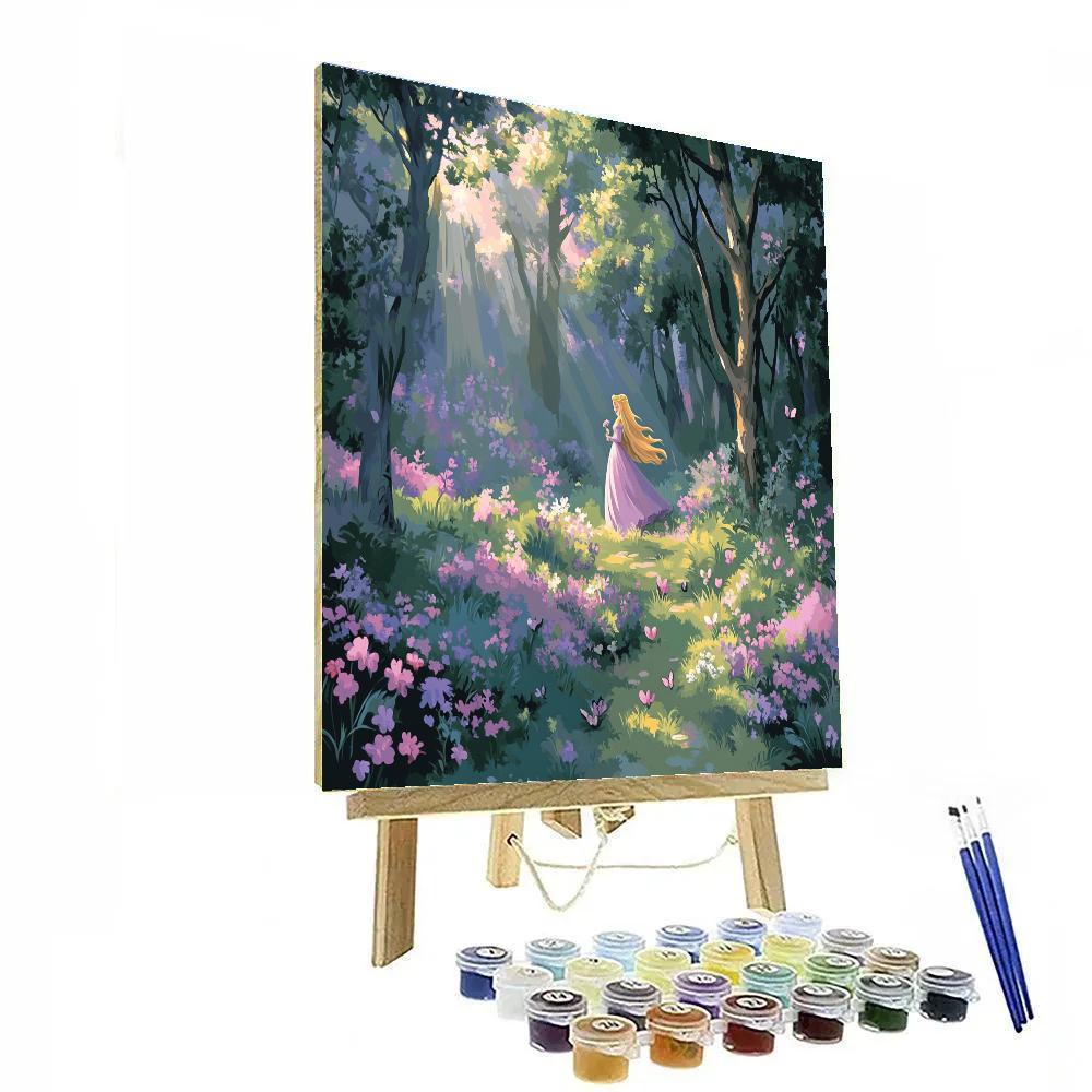 Aurora’s Morning In Enchanted Forest Disney Inspired Paint by numbers art