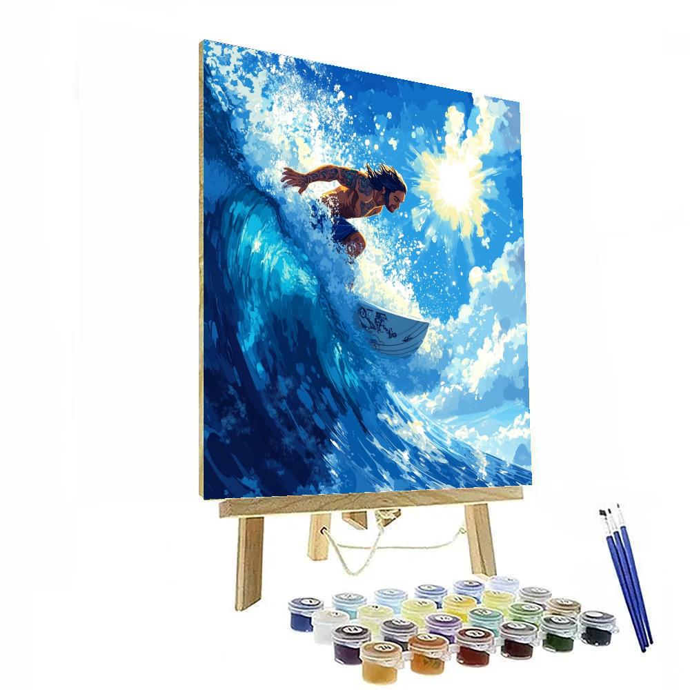 Maui’s Ocean Surf Show Disney Inspired Number painting