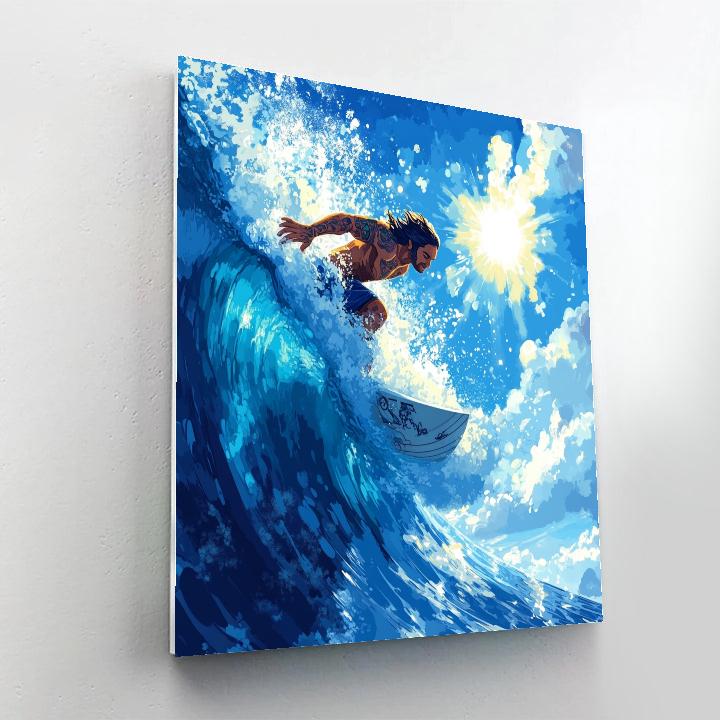 Maui’s Ocean Surf Show Disney Inspired Number painting