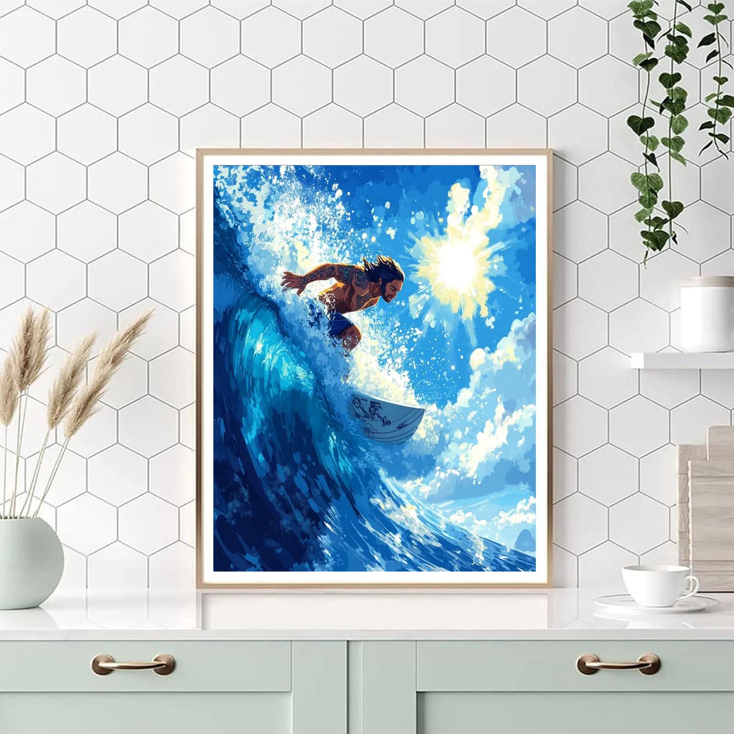 Maui’s Ocean Surf Show Disney Inspired Number painting
