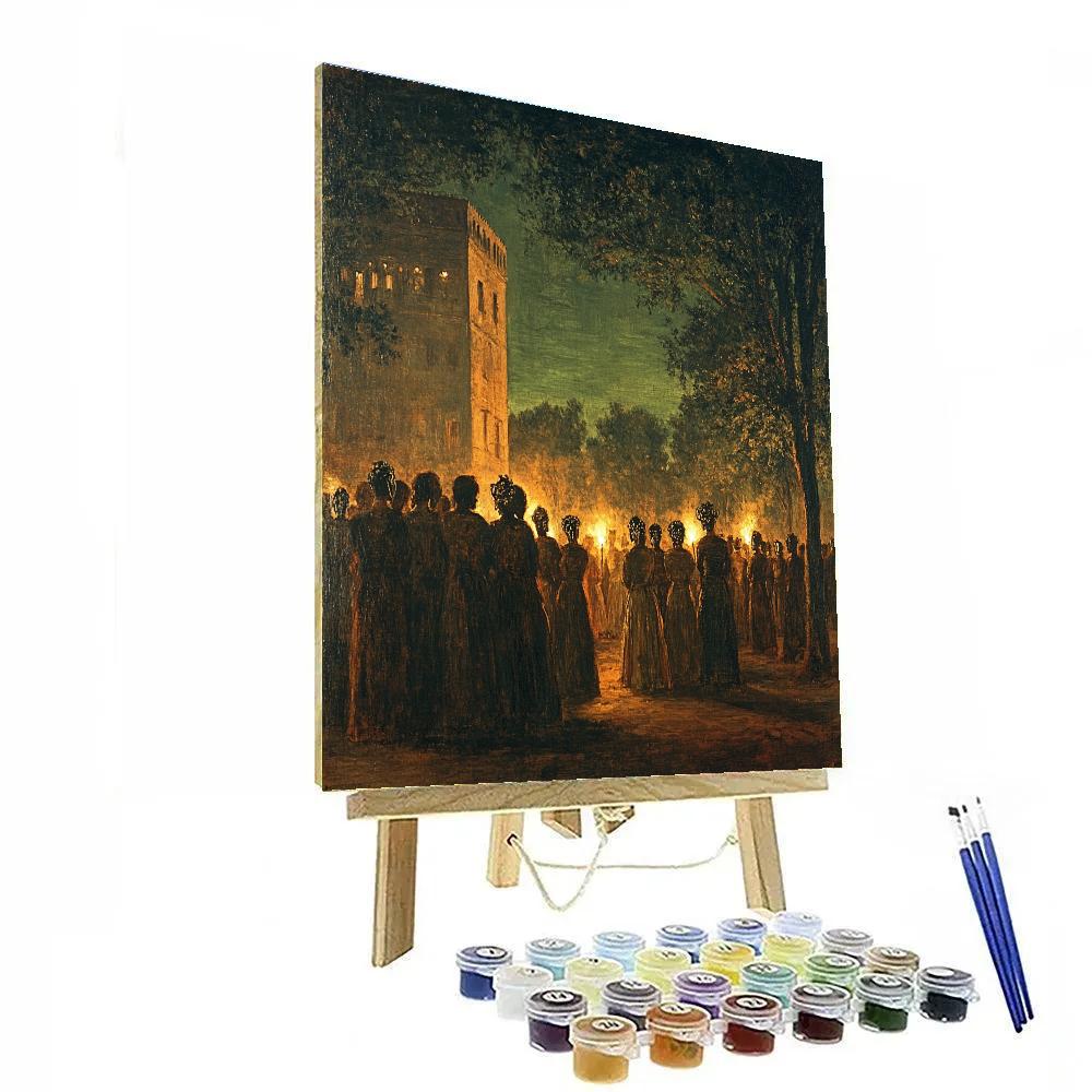 Goya Inspired Carnival Masks At Dusk Painting by numbers kit