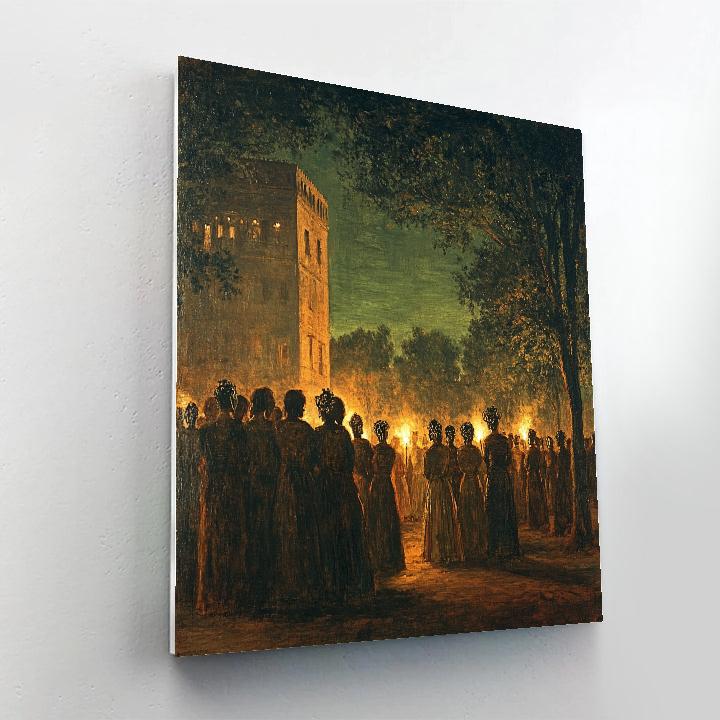 Goya Inspired Carnival Masks At Dusk Painting by numbers kit