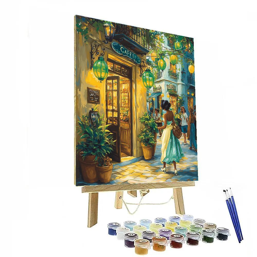 Tiana’s Dream Cafe Opening Disney Inspired paint by numbers