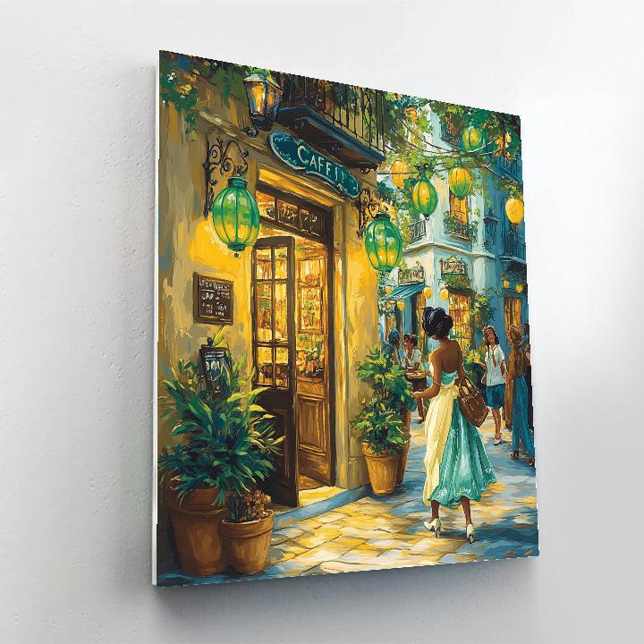 Tiana’s Dream Cafe Opening Disney Inspired paint by numbers