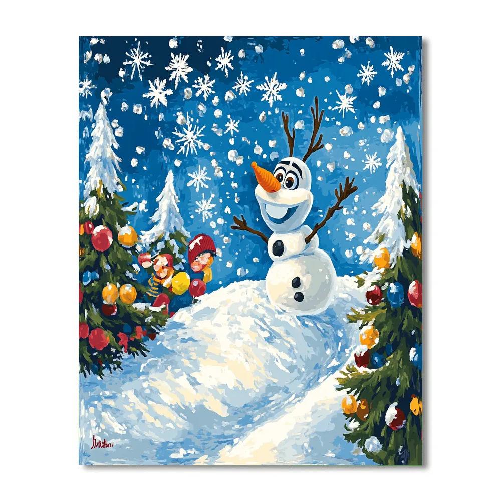 Olaf’s Snowy Adventure Playground Disney Inspired Paint by numbers kits