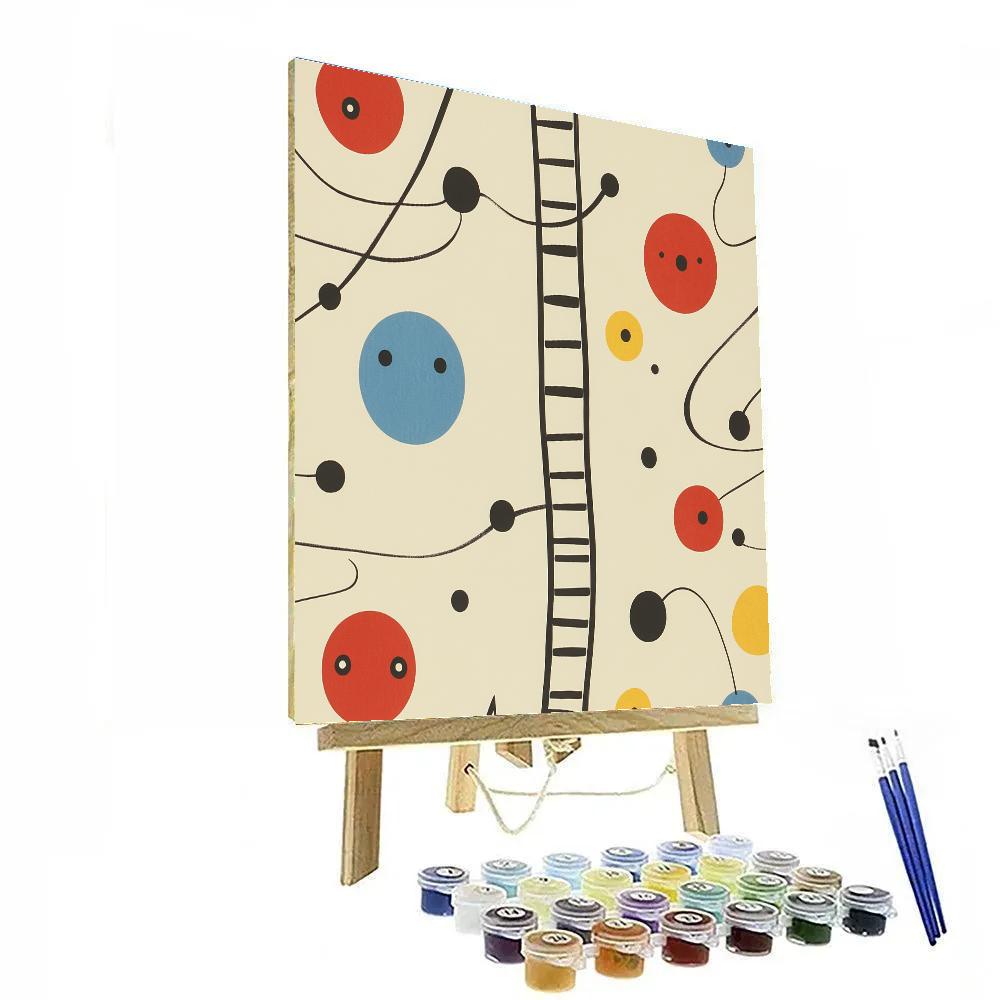 Joan Miro Inspired Playground Of Planets Numbered painting kits