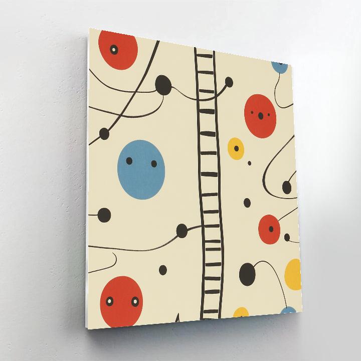 Joan Miro Inspired Playground Of Planets Numbered painting kits