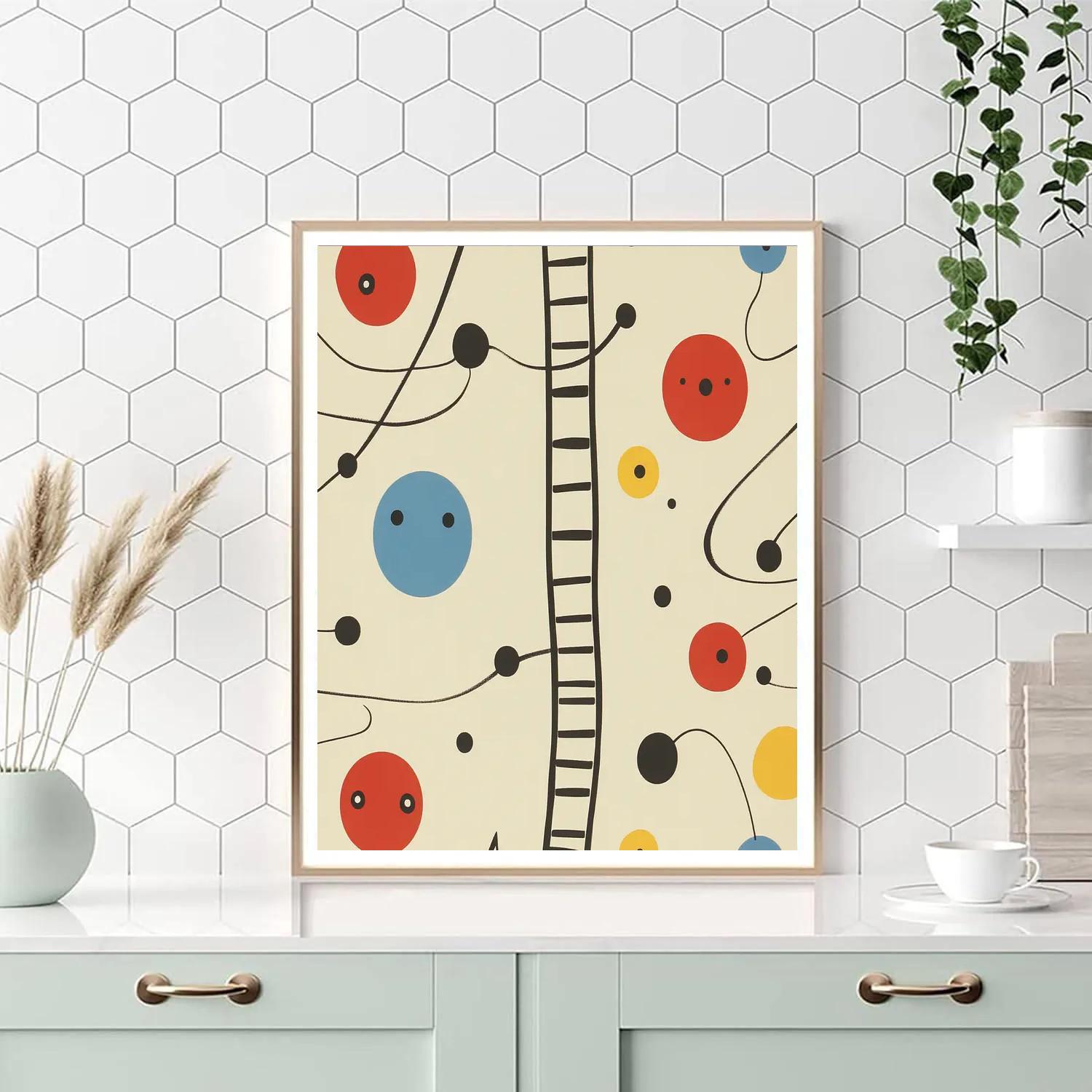 Joan Miro Inspired Playground Of Planets Numbered painting kits