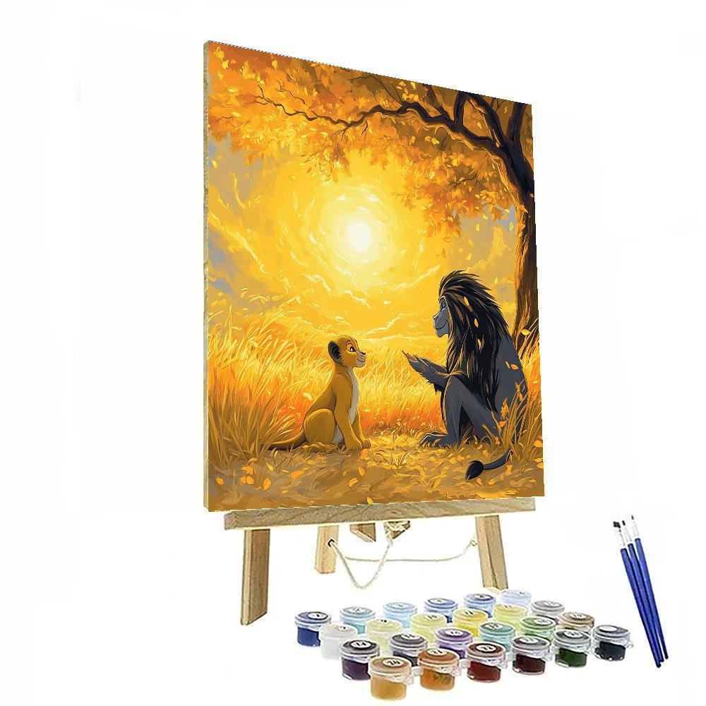 Simba And Rafiki’s Wisdom Moment Disney Inspired paint by color