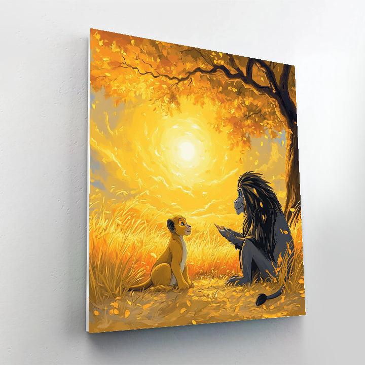 Simba And Rafiki’s Wisdom Moment Disney Inspired paint by color