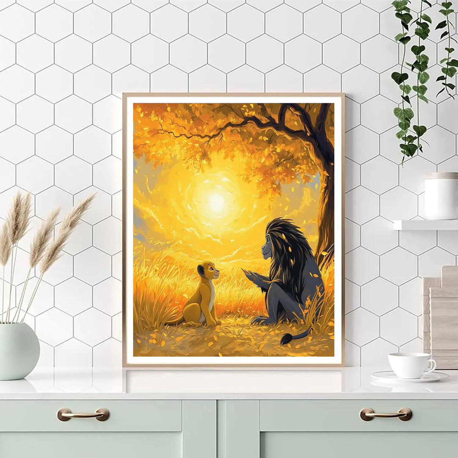 Simba And Rafiki’s Wisdom Moment Disney Inspired paint by color