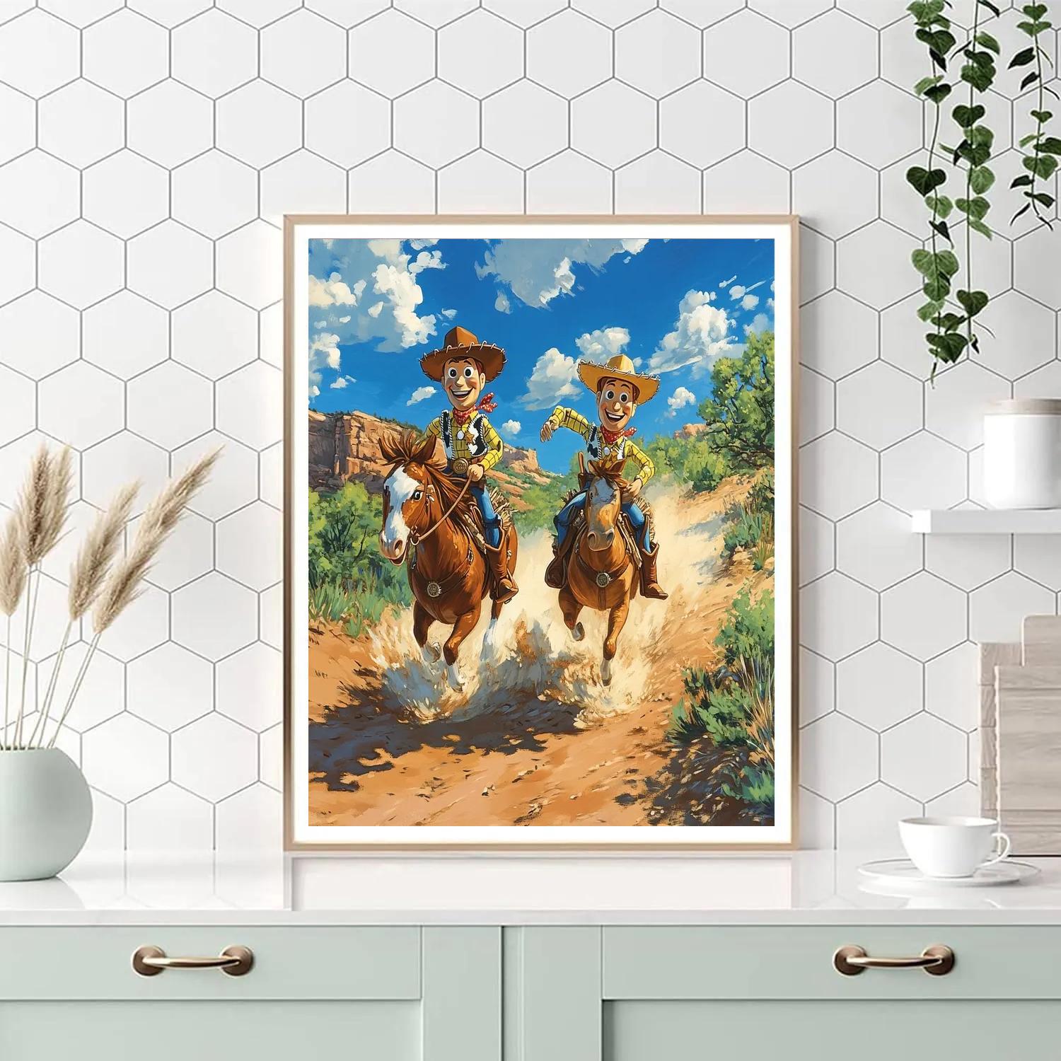 Woody And Bullseye’s Trail Ride Disney Inspired paint by numbers