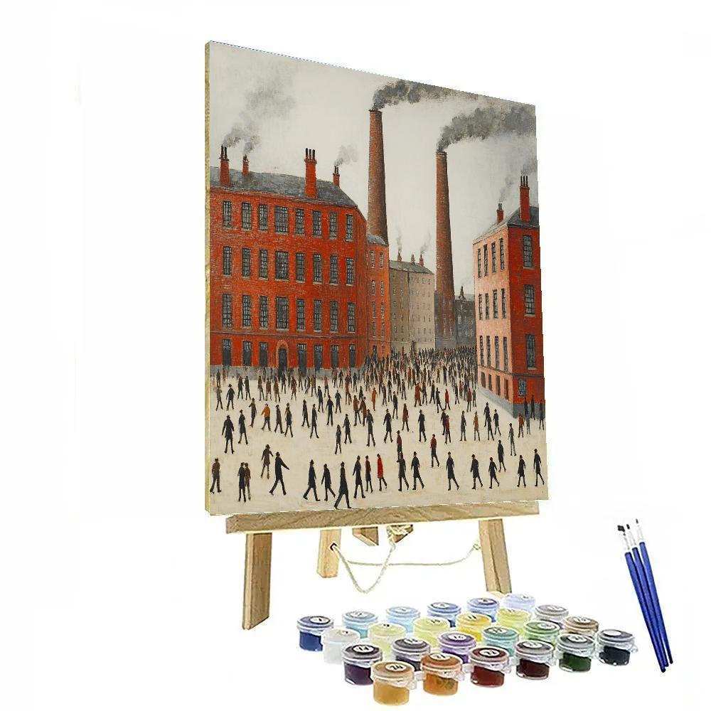 Lowry Inspired Factory Shift Change paint by number
