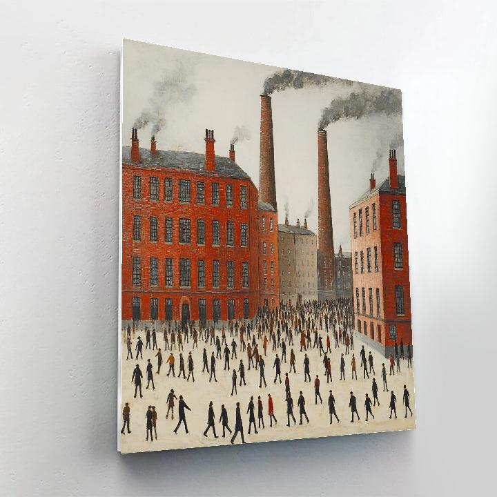 Lowry Inspired Factory Shift Change paint by number