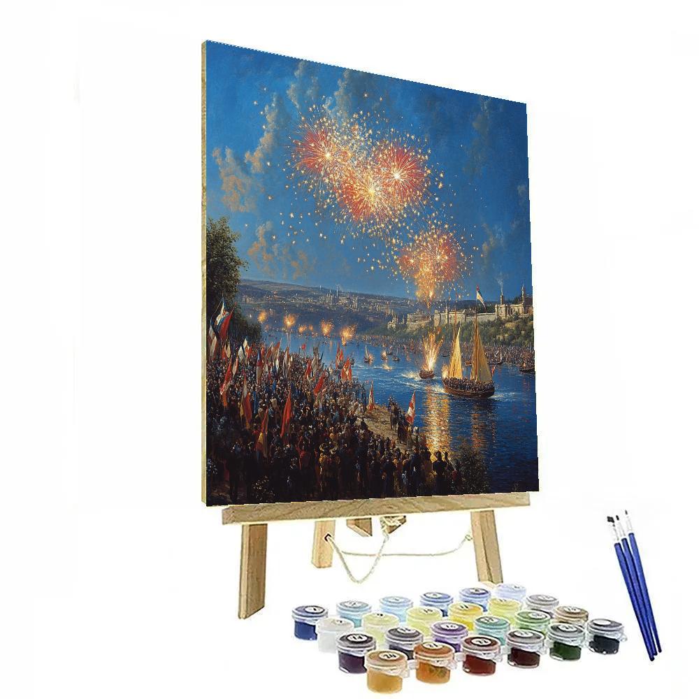 Delacroix Inspired Festival Fireworks Night Paint by numbers kits