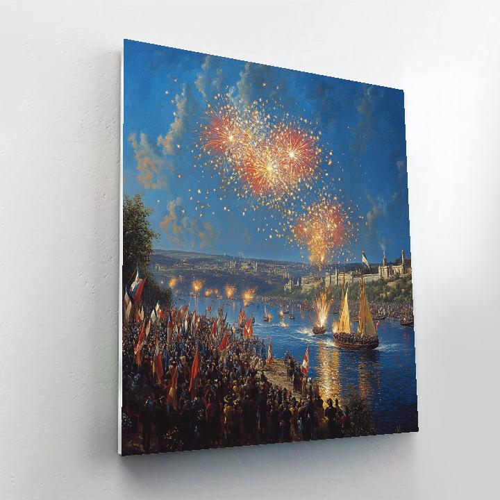 Delacroix Inspired Festival Fireworks Night Paint by numbers kits