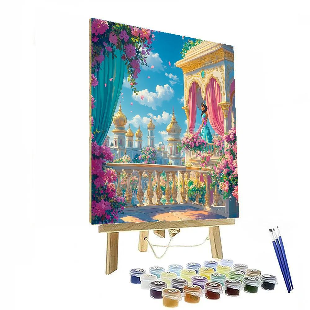 Jasmine’s Royal Palace Balcony Disney Inspired paint by numbers