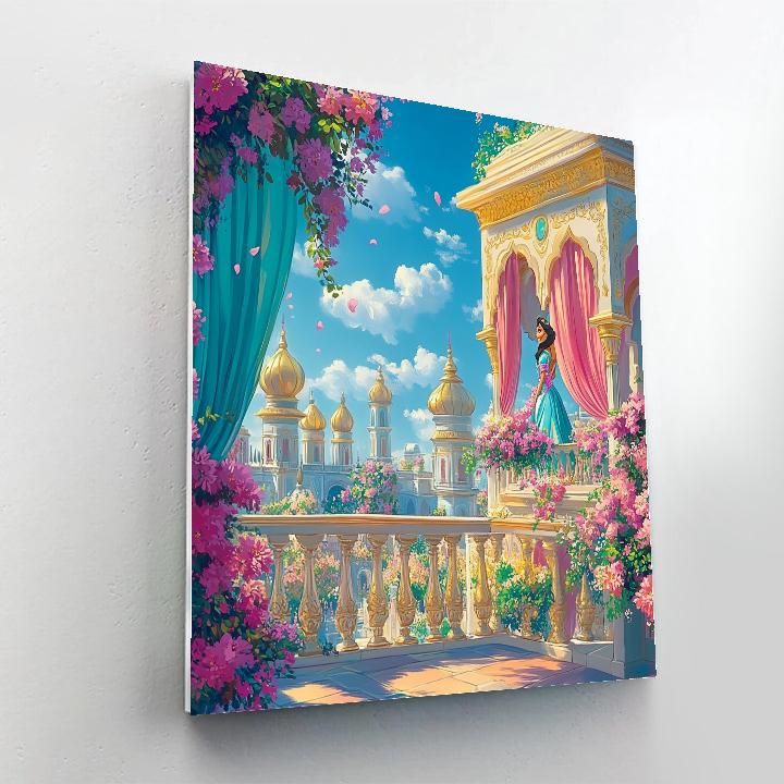 Jasmine’s Royal Palace Balcony Disney Inspired paint by numbers