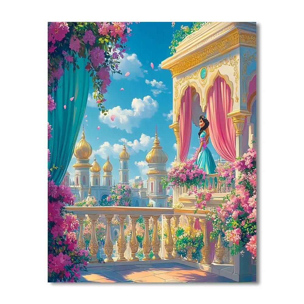 Jasmine’s Royal Palace Balcony Disney Inspired paint by numbers
