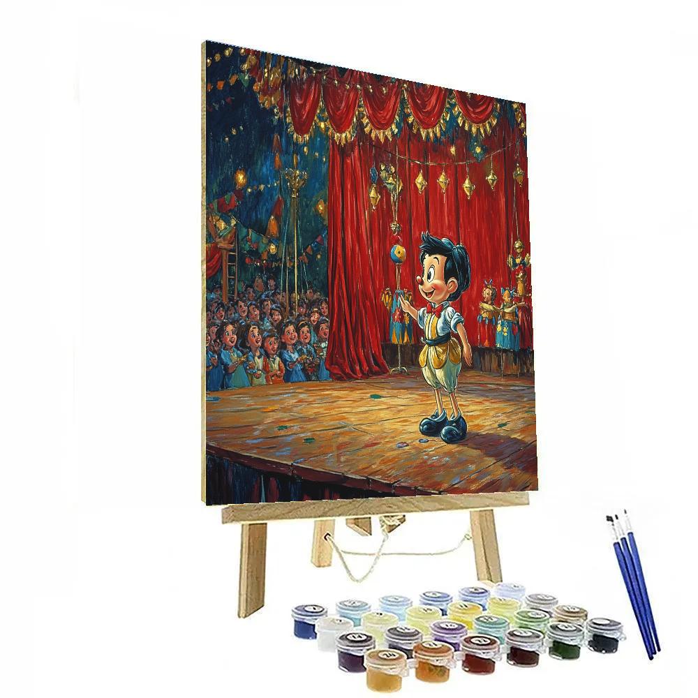 Pinocchio’s Puppet Show Delight Disney Inspired paint by number