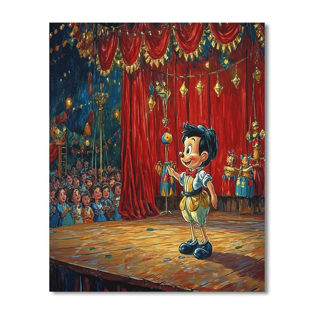 Pinocchio’s Puppet Show Delight Disney Inspired paint by number