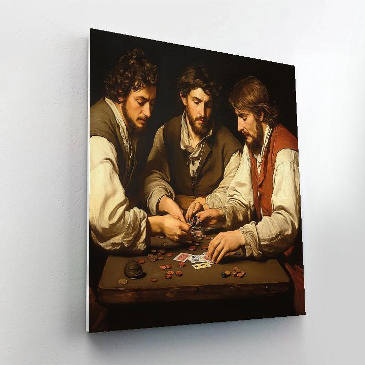 Caravaggio Inspired Card Players In Tavern DIY paint by numbers