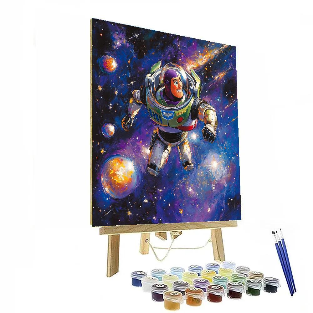 Buzz Lightyear’s Space Exploration Disney Inspired paint by number