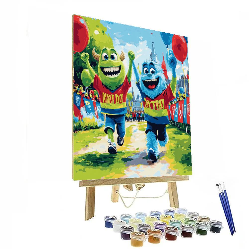 Sully And Mike’s School Spirit Day Disney Inspired Number painting