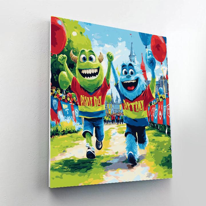 Sully And Mike’s School Spirit Day Disney Inspired Number painting