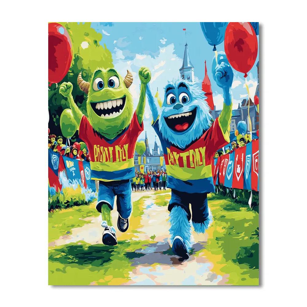 Sully And Mike’s School Spirit Day Disney Inspired Number painting