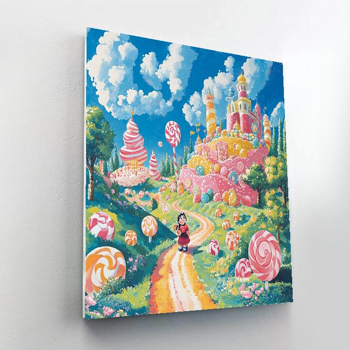 Ralph And Vanellope’s Candy Land Race Disney Inspired paint by color