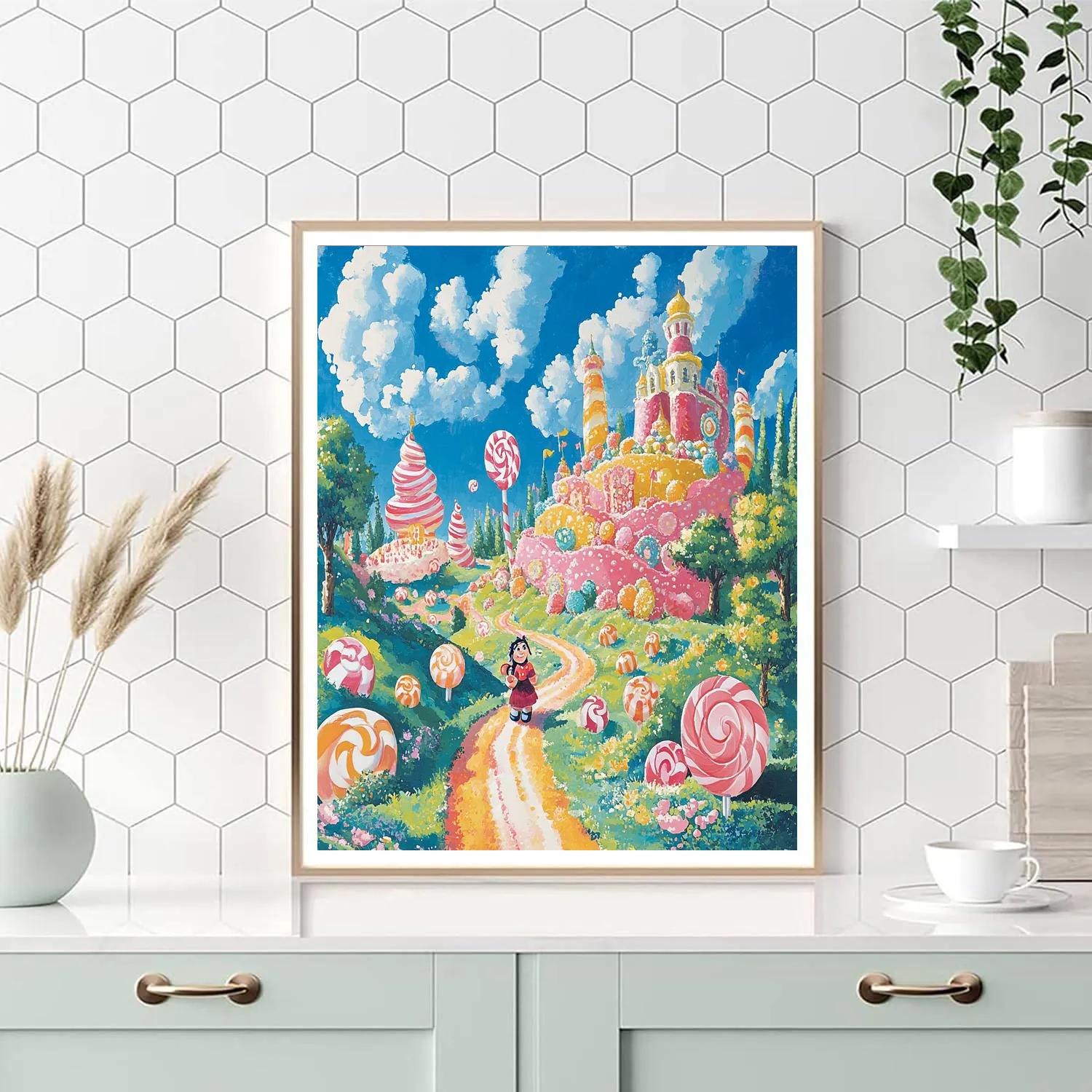 Ralph And Vanellope’s Candy Land Race Disney Inspired paint by color