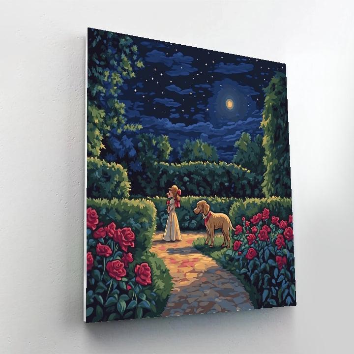 Lady And Tramp’s Starry Night Walk Disney Inspired painting number kit