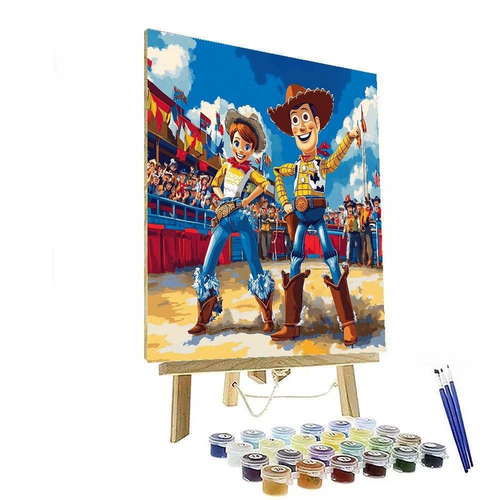 Woody And Jessie’s Wild West Rodeo Disney Inspired paint by color