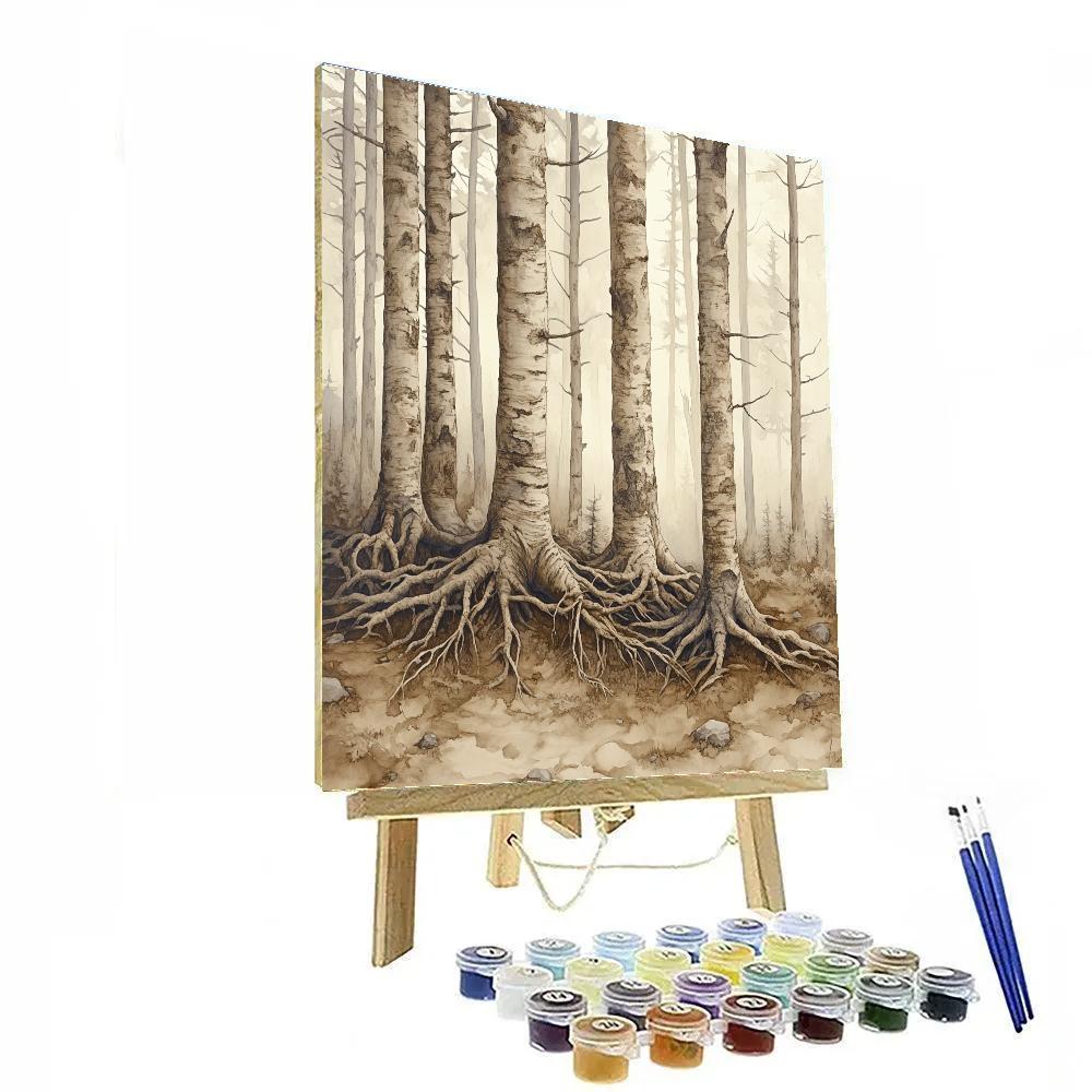 Leonardo Da Vinci Inspired Anatomical Forest Study Paint by numbers art