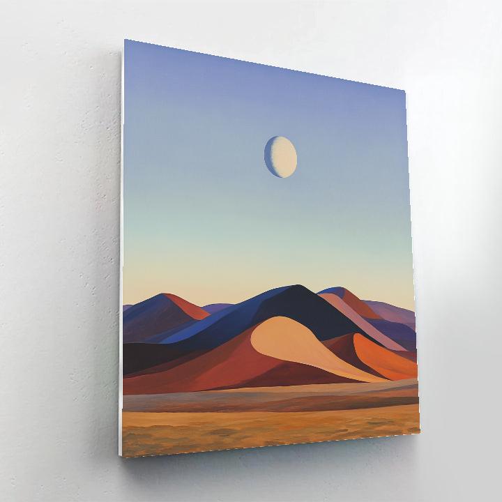Georgia OKeeffe Inspired Desert Moonrise Hills Paint by numbers kits