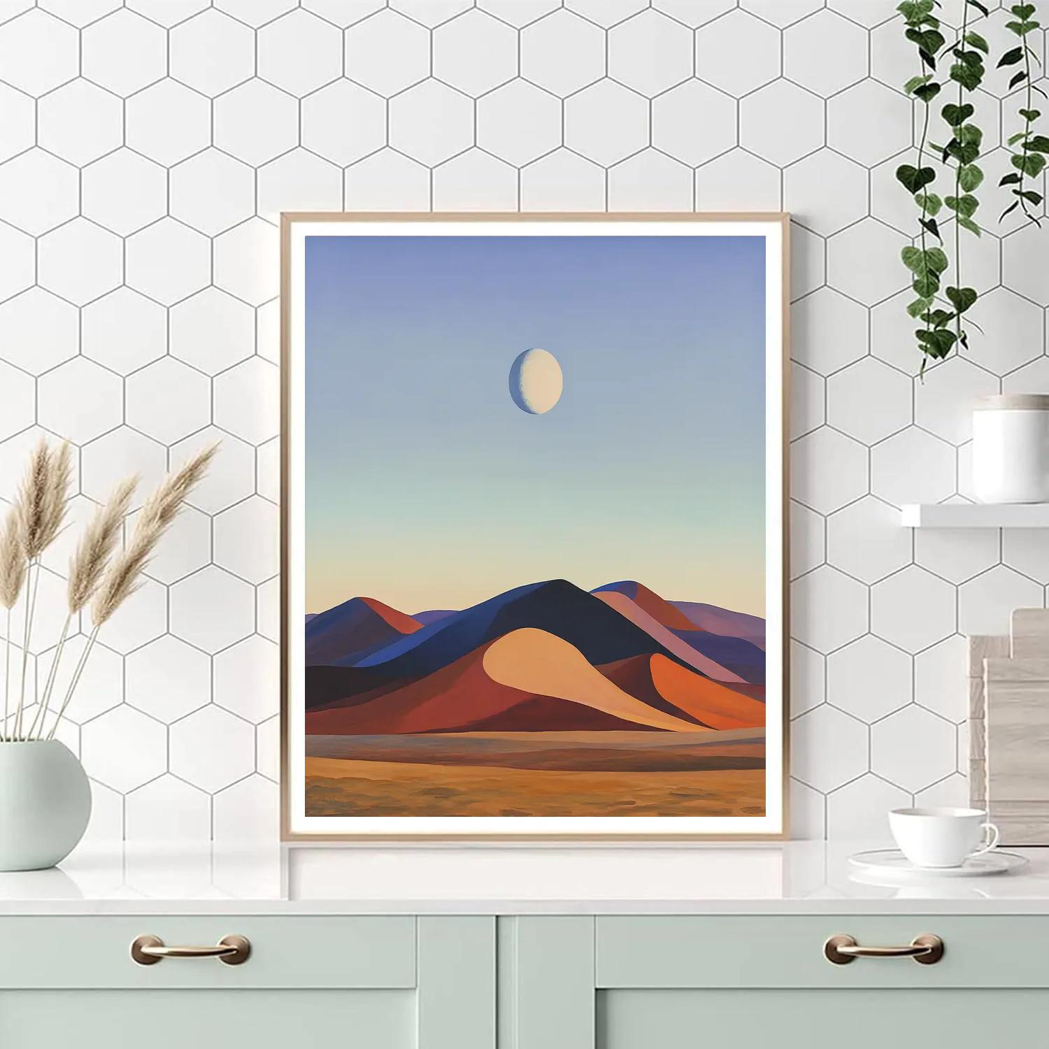 Georgia OKeeffe Inspired Desert Moonrise Hills Paint by numbers kits