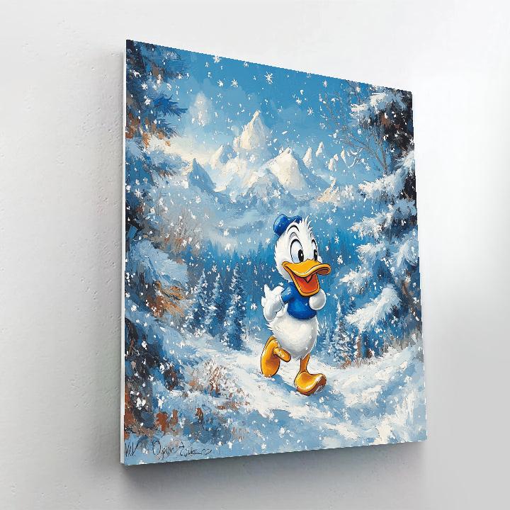 Donald Duck’s Snowy Mountain Adventure Disney Inspired paint by color